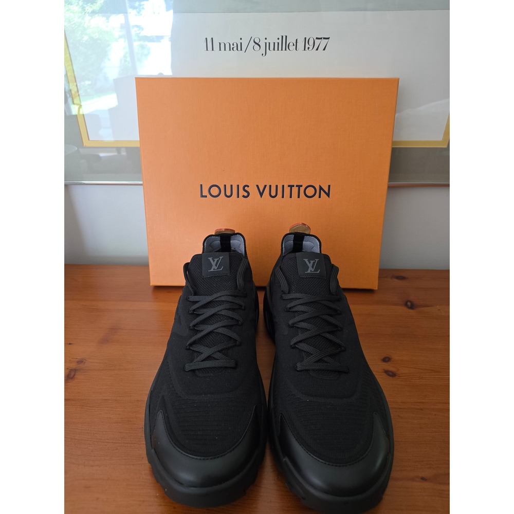 Louis Vuitton Tatic Knit Runners Black on Black Mens Size 11 LV Luxury Sneakers